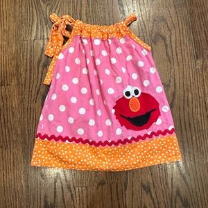 Elmo tie top toddler dress,l